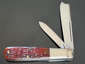 Vintage MINT CASE XX 1940-1964 One Arm Bandit Razor 6205R Long Pull Red Grooved Bone knife Rare NEW