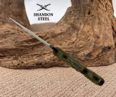 Stroup Knives USA Mini Fixed Knife 3" 1095HC Steel Full Tang Blade OD Green G10