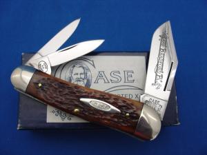 Case Classic 63043 1/2  Burnt Orange Bone Handle Whittler Knife 