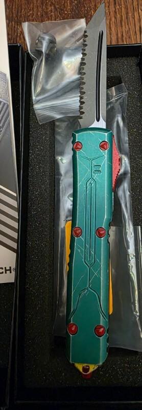 Microtech Ultratech Apocalyptic Bounty Hunter Elite TE Full Serrated 123-12BH