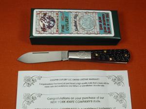 New York Knife Co Red Jigged Bone Barlow Knife By Cooper Cutlery Matteawan M1506-RJB USA Made 