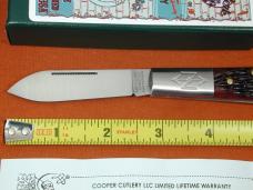 New York Knife Co Red Jigged Bone Barlow Knife By Cooper Cutlery Matteawan M1506-RJB USA Made 