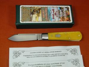 Beaver Falls Cutlery Co Smooth Yellow Camel Bone Jack Knife NIT from Cooper Cutlery Made in USA YSCB