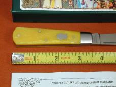 Beaver Falls Cutlery Co Smooth Yellow Camel Bone Jack Knife NIT from Cooper Cutlery Made in USA YSCB