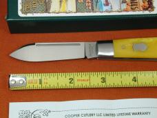 Beaver Falls Cutlery Co Smooth Yellow Camel Bone Jack Knife NIT from Cooper Cutlery Made in USA YSCB