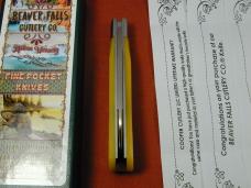 Beaver Falls Cutlery Co Smooth Yellow Camel Bone Jack Knife NIT from Cooper Cutlery Made in USA YSCB