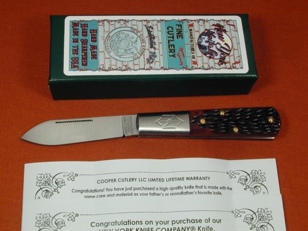 New York Knife Co Red Jigged Bone Barlow Knife By Cooper Cutlery Matteawan M1506-RJB USA Made New York Knife Co Red Jigged Bone Barlow Knife By Cooper Cutlery Matteawan M1506-RJB USA Made
