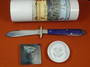 Tuna Valley Cutlery Purple Arctic Curly Birch Mountain Cougar Swing Guard Knife 1 of 11 COA Made USA