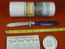 Tuna Valley Cutlery Purple Arctic Curly Birch Mountain Cougar Swing Guard Knife 1 of 11 COA Made USA
