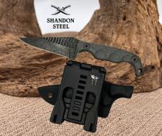 Stroup Knives USA Mini Fixed Knife 3" 1095HC Steel Full Tang Blade Grey G10