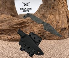 Stroup Knives USA Mini Fixed Knife 3" 1095HC Steel Full Tang Blade Grey G10