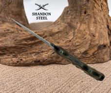 Stroup Knives USA Mini Fixed Knife 3" 1095HC Steel Full Tang Blade FDE G10