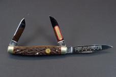 Vintage 1976 PUMA 675 Stock Knife Germany Handmade Stag Pumaster 3 Blade