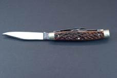 Vintage 1976 PUMA 675 Stock Knife Germany Handmade Stag Pumaster 3 Blade