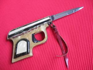 RARE 1950s Vintage Italian Switchblade Pistol Gun Knife