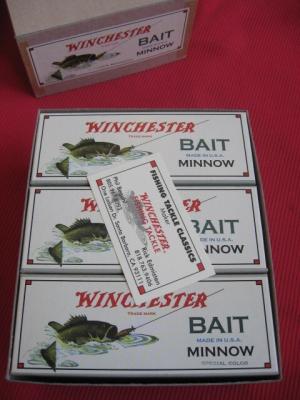 Original WINCHESTER 2001 Glass Eyed 5 Hook Minnow Fishing Lure 6 Pack - Mint!