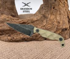 Stroup Knives Mini 1 Fixed Knife 3" 1095HC Steel Full Tang Blade Tan G10