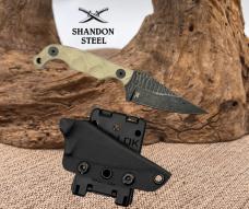 Stroup Knives Mini 1 Fixed Knife 3" 1095HC Steel Full Tang Blade Tan G10