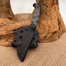 Stroup Knives USA Mini 1 Fixed Knife 3" 1095HC Steel Full Tang Blade Grey G10