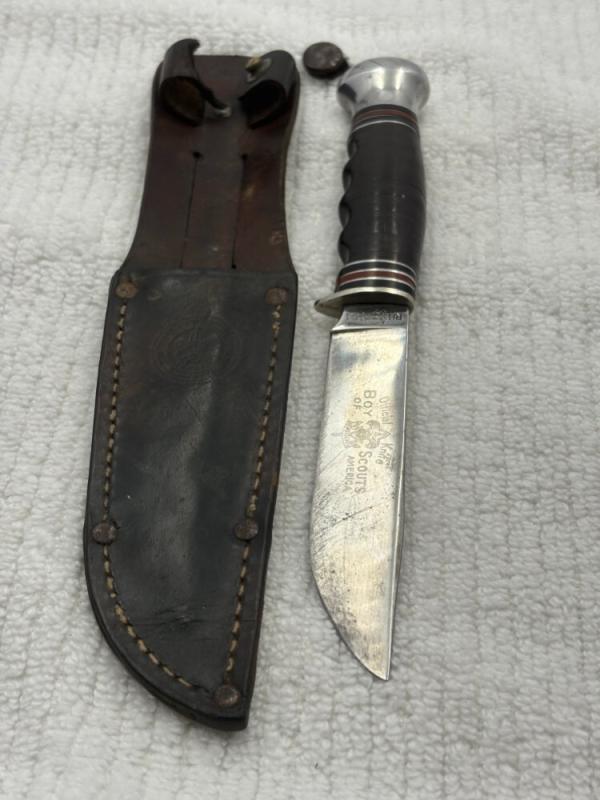 Remington RH 51 Made In USA Remington Dupont Vintage Boy Scout Knife w Sheath (23) Remington RH 51 Made In USA Remington Dupont Vintage Boy Scout Knife w Sheath (23)