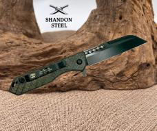 Heretic Knives USA JINN MANUAL FOLDER DLC W/CARBON FIBER CHASSIS H213-6A-CF