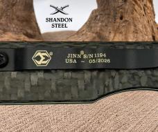 Heretic Knives USA JINN MANUAL FOLDER DLC W/CARBON FIBER CHASSIS H213-6A-CF