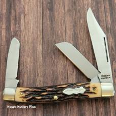 Schrade Uncle Henry 885uh Stockman 3.88" Closed Staglon Handles SS Folding Pocket Knife Made In USA 