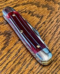 Great Eastern Cutlery "Lil Cowboy" w/Clip-Pen blades and Ruby red Springfield Bone Covers