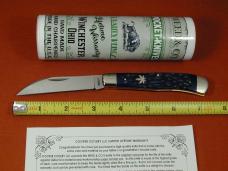 Weed & Co. 2025 Blue Jigged Bone Wharncliffe Trapper Knife NIT from Cooper Cutlery USA W5119-BJB