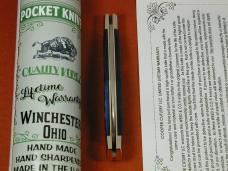 Weed & Co. 2025 Blue Jigged Bone Wharncliffe Trapper Knife NIT from Cooper Cutlery USA W5119-BJB