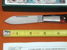 New York Knife Co Red Jigged Bone Barlow Knife By Cooper Cutlery Matteawan M1506-RJB USA Made 