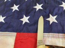 NKCA 1980 Rob Klaas, Kissing Crane Whittler Pocket Knife +Gnarly Stag Handles -NOS