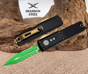 Microtech UTX-85 Gen IV Jedi Master w DE Part-Serrated M390MK Signature Series 12324-2JM