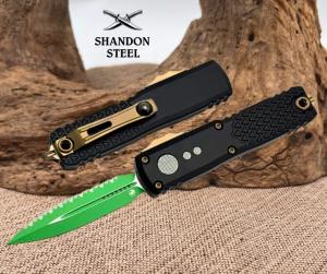 Microtech UTX-85 Gen IV Jedi Master w DE Full-Serrated M390MK Signature Series 12324-3JM