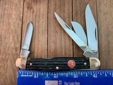 Henckels by Boker 4 Blade Stockman Black Jigged Bone Carbon Steel Blades 