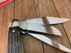 Henckels by Boker 4 Blade Stockman Black Jigged Bone Carbon Steel Blades 