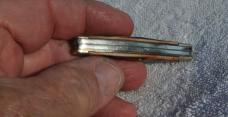 Camillus NY USA Straight 60s-70s Sword Brand Master Blade 2 5/8" Slant Bolsters 3 Bl Stockman Mint!