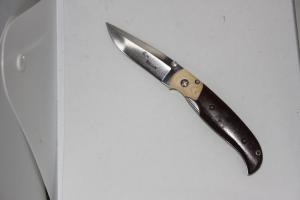 Kellam Knives The Big Jouni Folding Knife 3" VG10 Blade, Cocobolo Wood Handles, Liner Lock