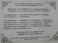 New York Knife Co Red Jigged Bone Barlow Knife By Cooper Cutlery Matteawan M1506-RJB USA Made 