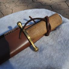 Case V44 Rehandled Round Guard Ends 9 1/4" Blade Sharpened 4 1/4" Oak Handle Honest Solid Blade