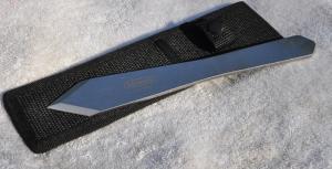 Mikov Czech Republic Throwing Knife 9" Mint just 4mms thick Stamped Mikov Sinced 1794 Original Scabb