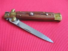 MEMORIAL DAY SALE!!! Vintage 9" Rosewood Flat Ground BLADE ITALIAN STILETTO Switchblade Knife