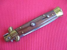 MEMORIAL DAY SALE!!! Vintage 9" Rosewood Flat Ground BLADE ITALIAN STILETTO Switchblade Knife