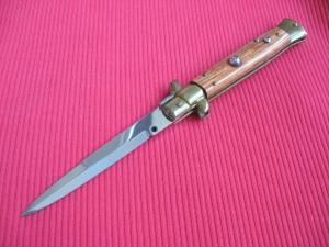 MEMORIAL DAY SALE!!! Older 9" TULIP WOOD Bayonet BLADE ITALIAN STILETTO Knife - NOS
