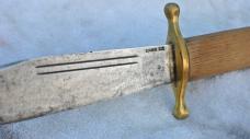 Case V44 Rehandled Round Guard Ends 9 1/4" Blade Sharpened 4 1/4" Oak Handle Honest Solid Blade