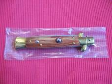 MEMORIAL DAY SALE!!! Older 9" TULIP WOOD Flat Ground BLADE ITALIAN STILETTO Knife - NOS