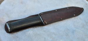 Williams Cutlery Co WW II Stacked leather 10 12quot OAL Steel Pommel Forward Steel GuardOriginalSheat