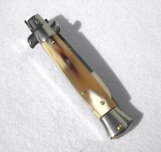 FRANK BELTRAME 9" BRAZILIAN HORN SCALES BAYONET BLADE ITALIAN STILETTO MANIAGO ITALY