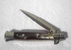 FRANK BELTRAME 9" BRAZILIAN HORN SCALES BAYONET BLADE ITALIAN STILETTO MANIAGO ITALY