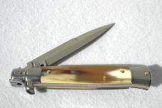 FRANK BELTRAME 9" BRAZILIAN HORN SCALES BAYONET BLADE ITALIAN STILETTO MANIAGO ITALY